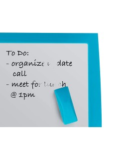 Pizarra blanca nobo magnetica marco azul 430x585 mm