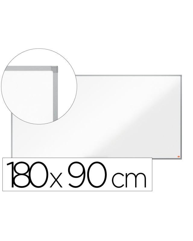 Pizarra blanca nobo essence acero lacado 1800x900 mm