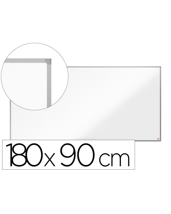 Pizarra blanca nobo essence acero lacado 1800x900 mm
