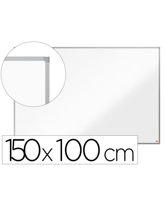 Pizarra blanca nobo essence acero lacado 1500x1000 mm