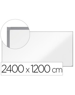 Pizarra blanca nobo essence acero vitrificado magnetica 2400x1200 mm