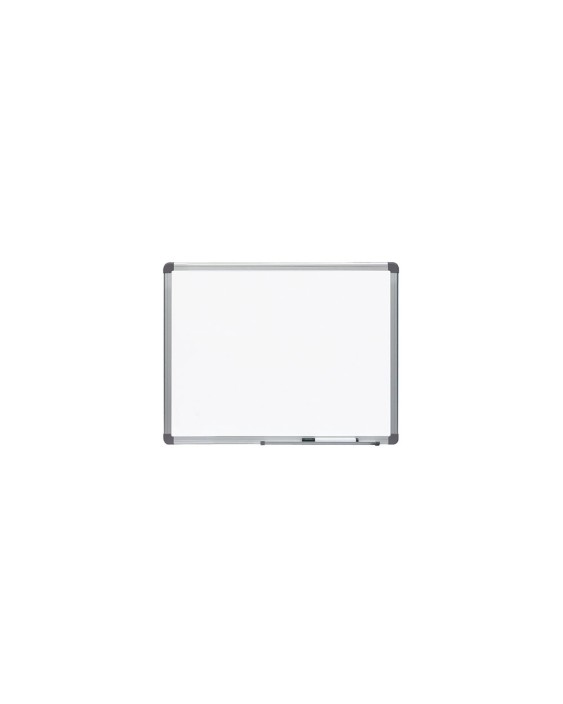 Pizarra blanca rocada lacada magnetica marco aluminio con cantoneras 45x60 cm