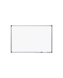 Pizarra blanca rocada lacada magnetica marco aluminio con cantoneras 60x90 cm