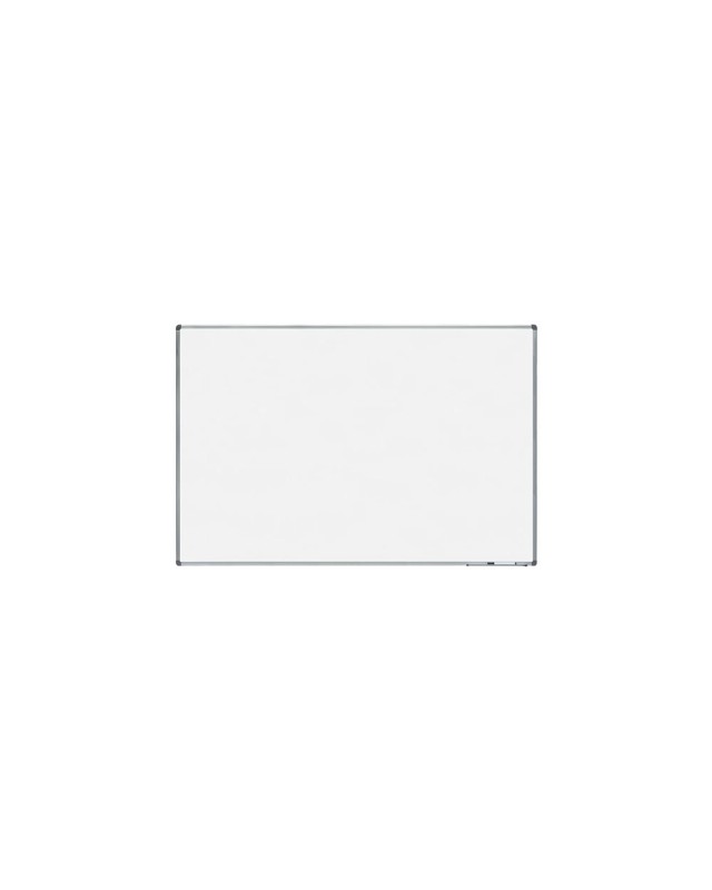 Pizarra blanca rocada lacada magnetica marco aluminio con cantoneras 120x180 cm
