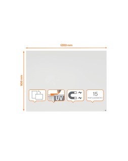 Pizarra blanca nobo infinity sin marco acero lacado magnetico 1200x900 mm