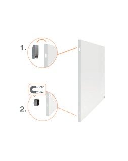 Pizarra blanca nobo infinity sin marco acero lacado magnetico 1200x900 mm