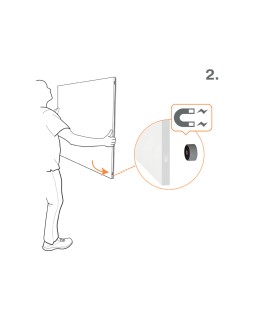 Pizarra blanca nobo infinity sin marco acero lacado magnetico 1200x900 mm