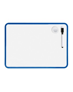 Pizarra blanca liderpapel 21x30 cm magnetica doble cara lisa con rotulador iman y borrador