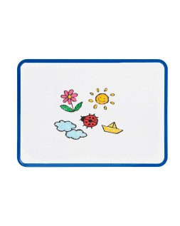 Pizarra blanca liderpapel 30x42 cm magnetica doble cara lisa con rotulador iman y borrador