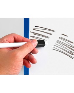 Pizarra blanca liderpapel 30x42 cm magnetica doble cara lisa con rotulador iman y borrador