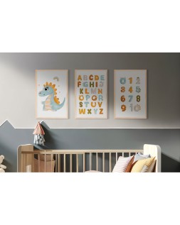 Pizarra blanca bi-office magnetica acero lacado blanco marco de madera con numeros para niños 600x450 mm