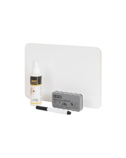 Set escolar bi-office 35 pizarra blanca melamina doble cara a4 + 35 borradores + 35 rotuladores + 1 spray
