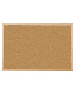 Pizarra corcho q-connect 40x30 cm marco de madera