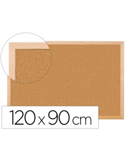 Pizarra corcho q-connect 120x90 cm marco de madera