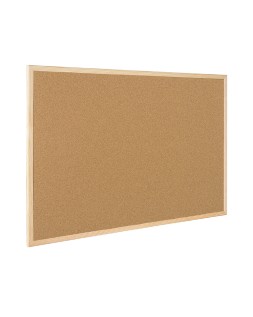 Pizarra corcho q-connect 120x90 cm marco de madera