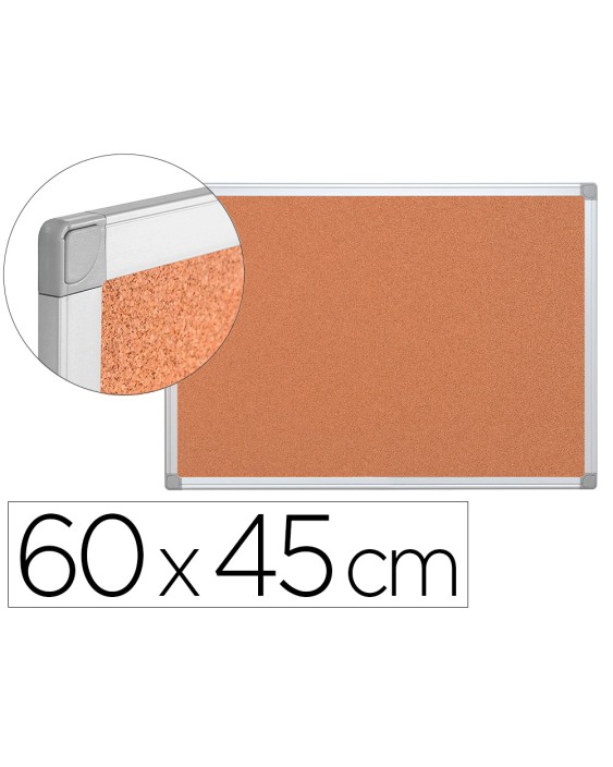 Pizarra corcho q-connect 60x45 cm marco aluminio