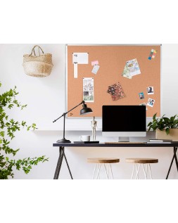 Pizarra corcho q-connect 60x45 cm marco aluminio