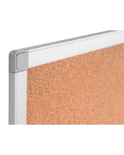 Pizarra corcho q-connect marco de aluminio 90x60 cm