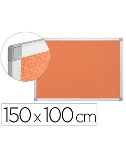 Pizarra corcho q-connect marco de aluminio 150x100 cm extra corcho 5 mm