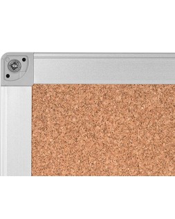 Pizarra corcho q-connect marco de aluminio 200x100 cm extra corcho 5 mm