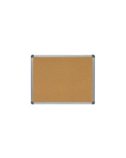 Pizarra corcho rocada marco aluminio con cantoneras 45x60 cm
