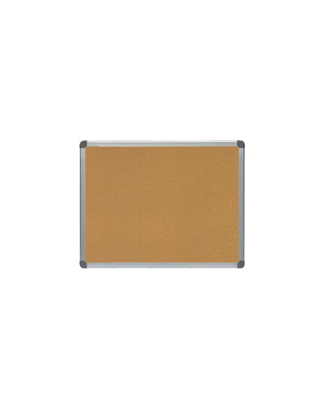 Pizarra corcho rocada marco aluminio con cantoneras 45x60 cm