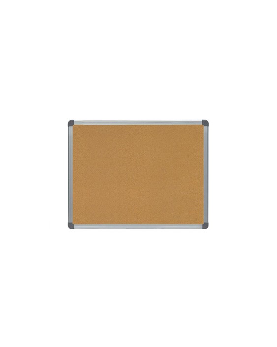 Pizarra corcho rocada marco aluminio con cantoneras 45x60 cm