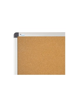 Pizarra corcho rocada marco aluminio con cantoneras 45x60 cm
