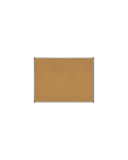 Pizarra corcho rocada marco aluminio con cantoneras 90x120 cm