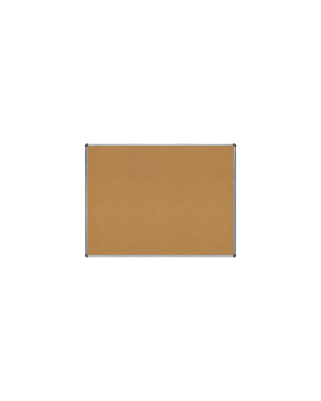 Pizarra corcho rocada marco aluminio con cantoneras 90x120 cm