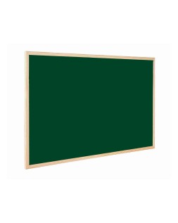 Pizarra verde q-connect marco de madera 120x90 cm sin repisa