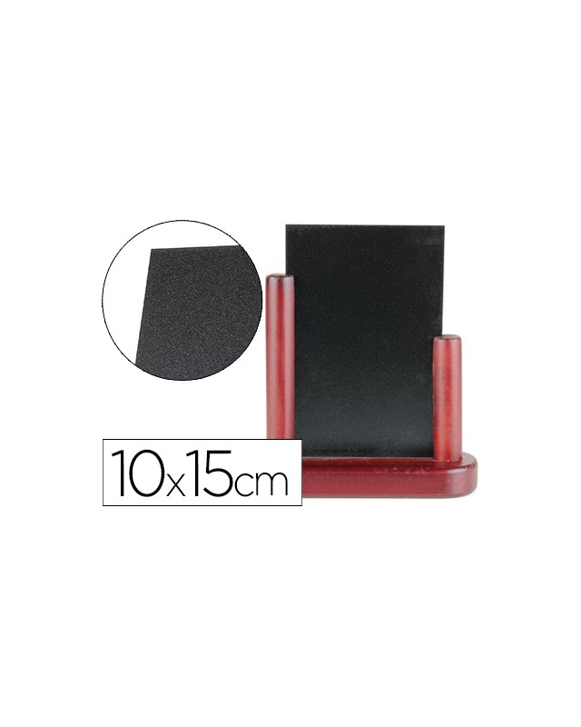 Pizarra negra liderpapel doble cara de madera con superficie para rotuladores tipo tiza 10x15cm