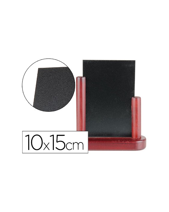 Pizarra negra liderpapel doble cara de madera con superficie para rotuladores tipo tiza 10x15cm
