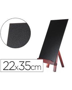 Pizarra negra liderpapel caballete de madera con superficie para rotuladores tipo tiza 22x35cm