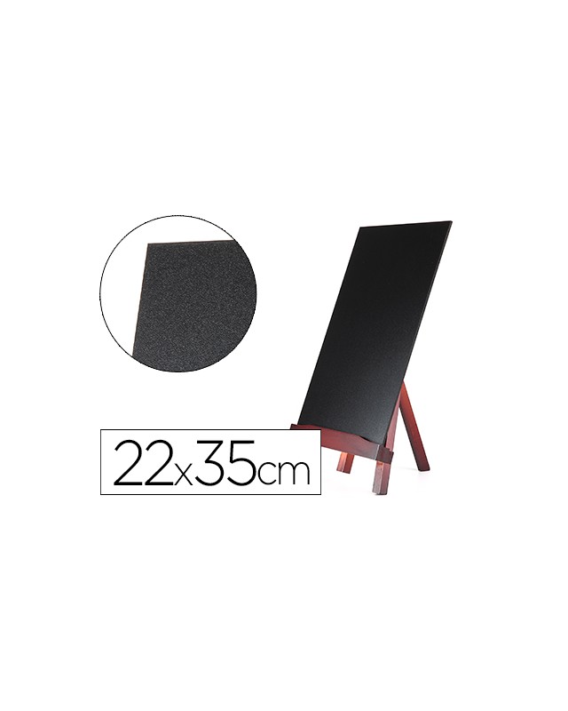 Pizarra negra liderpapel caballete de madera con superficie para rotuladores tipo tiza 22x35cm