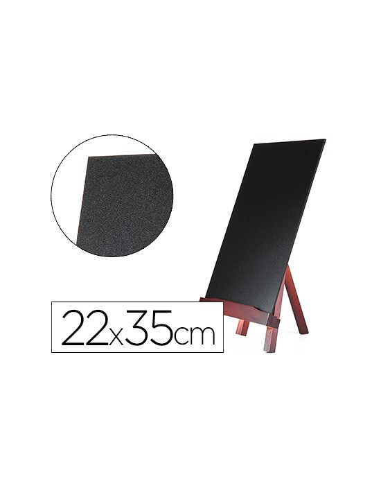 Pizarra negra liderpapel caballete de madera con superficie para rotuladores tipo tiza 22x35cm
