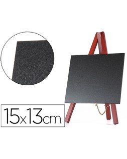 Pizarra negra liderpapel caballete madera superficie para rotuladores tipo tiza 15x13cm juego 3 unidades