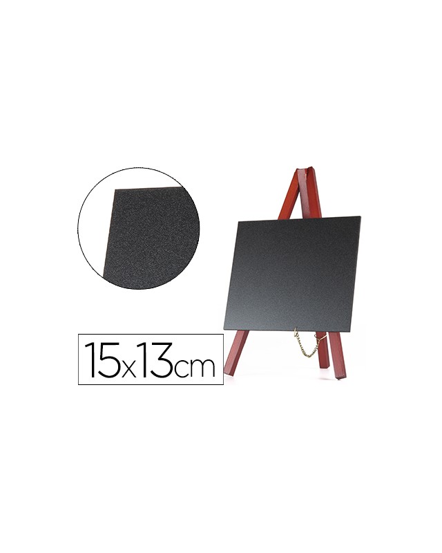 Pizarra negra liderpapel caballete madera superficie para rotuladores tipo tiza 15x13cm juego 3 unidades