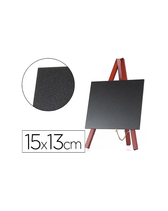 Pizarra negra liderpapel caballete madera superficie para rotuladores tipo tiza 15x13cm juego 3 unidades