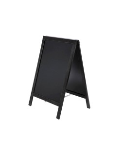 Pizarra negra liderpapel caballete doble cara de madera con superficie para rotuladores tipo tiza 55x85 cm