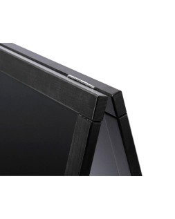 Pizarra negra liderpapel caballete doble cara de madera con superficie para rotuladores tipo tiza 55x85 cm