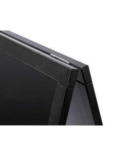Pizarra negra liderpapel caballete doble cara de madera con superficie para rotuladores 75x135 cm