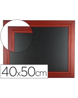 Pizarra negra liderpapel mural de madera con superficie para rotuladores tipo tiza 40x50cm