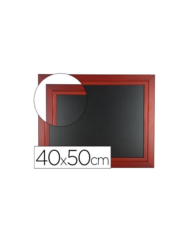 Pizarra negra liderpapel mural de madera con superficie para rotuladores tipo tiza 40x50cm
