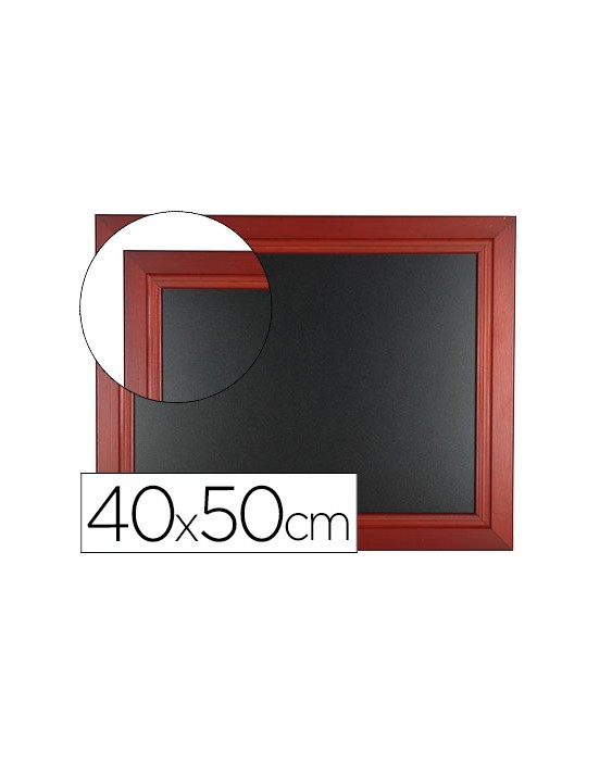 Pizarra negra liderpapel mural de madera con superficie para rotuladores tipo tiza 40x50cm