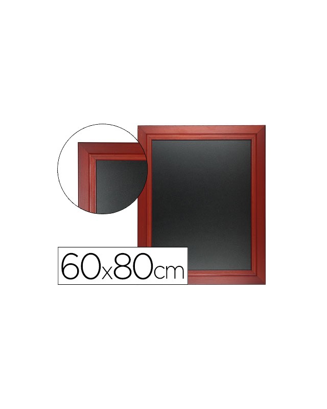 Pizarra negra liderpapel mural de madera con superficie para rotuladores tipo tiza 60x80cm