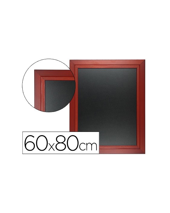 Pizarra negra liderpapel mural de madera con superficie para rotuladores tipo tiza 60x80cm