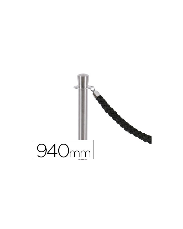 Poste separador cromado satinado altura 940 mm base 320 mm