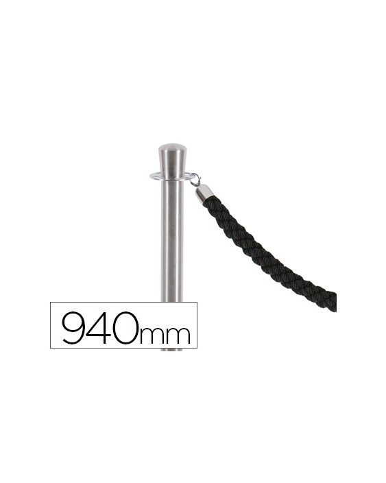 Poste separador cromado satinado altura 940 mm base 320 mm