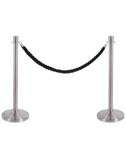 Poste separador cromado satinado altura 940 mm base 320 mm